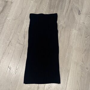 Ribbed Black Women's Skirt